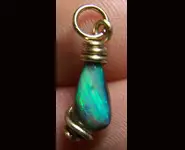 PENDENTIF OR 14K GF - OPALE NOIRE