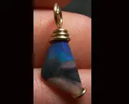 GOLD 14K GF BLACK OPAL PENDANT