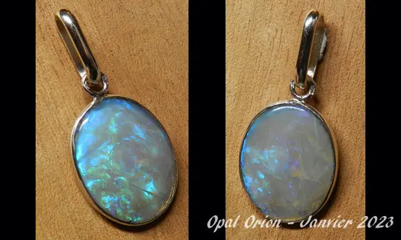 PENDENTIF OPALE CRISTAL OR AUSTRALIE