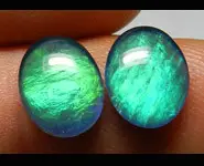 2 OVAL OPALS TRIPLET 10x8 mm AUSTRALIA