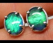 SILVER 925 EARRING & AUSTRALIAN OPALS