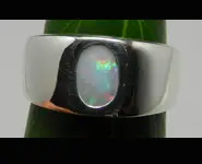 SILVER RING MEN & AUSTRALIAN OPAL