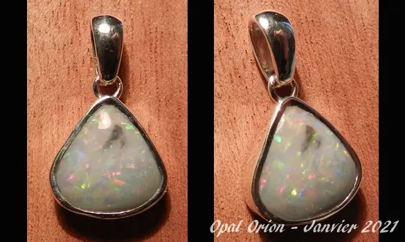 PENDENTIF ARGENT 925 PIERRE AUSTRALIE