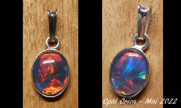 SILVER 925 PENDANT & TRIPLET OPAL