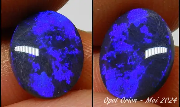 OPALE NOIRE CRISTAL BLEUE AUSTRALIE