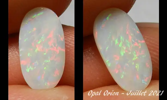 OPALE BLANCHE 1.10 CT REFLET ROUGE