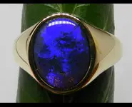 CHEVALIERE OPALE NOIRE HOMME AUSTRALIE