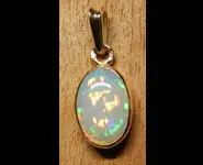 PENDENTIF OPALE CRISTAL OR ETHIOPIE
