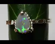 BAGUE OPALE AUSTRALIE ARGENT 925