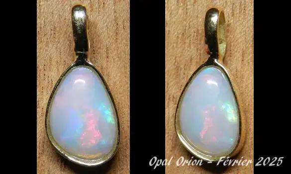 18K GOLD PENDANT & AUSTRALIAN OPAL