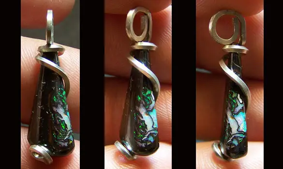 PENDENTIF ARGENT 925 - OPALE KOROIT