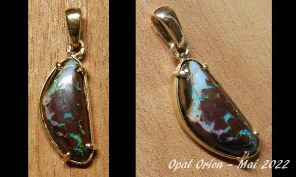 PENDENTIF OPALE BOULDER OR AUSTRALIE