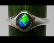SILVER 925 MEN RING & AUSTRALIAN OPAL