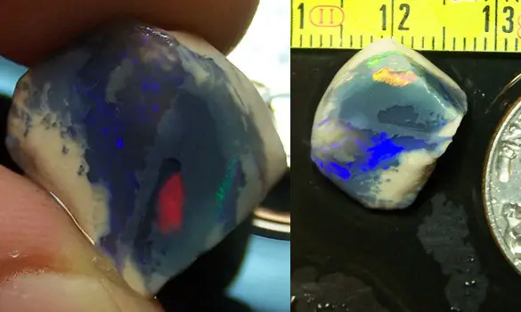 OPALE NOIRE BRUTE 8 CT LIGHTNING RIDGE