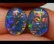 2 OVAL OPALS TRIPLET 10x8 mm AUSTRALIA
