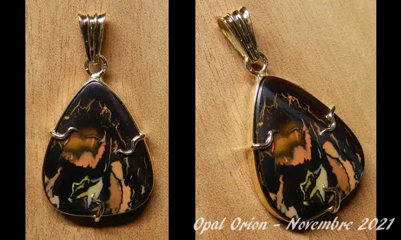 18K GOLD PENDANT & AUSTRALIAN OPAL