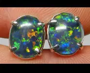 SILVER 925 EARRING & TRIPLET OPALS