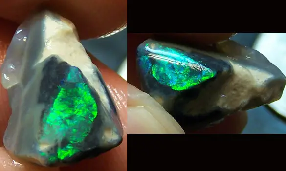 OPALE NOIRE BRUTE 9 CT LIGHTNING RIDGE