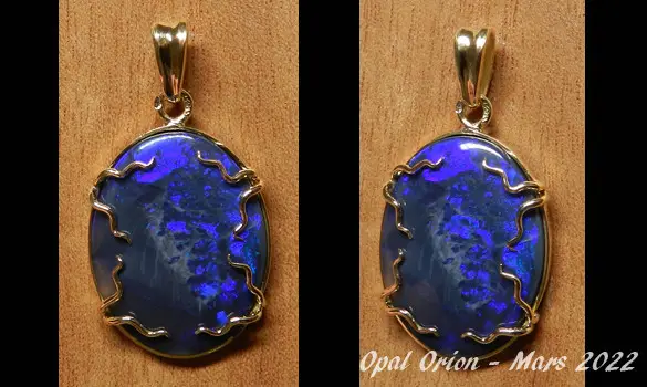 18k GOLD PENDANT & AUSTRALIAN OPAL