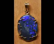 PENDENTIF OPALE NOIRE OR AUSTRALIE