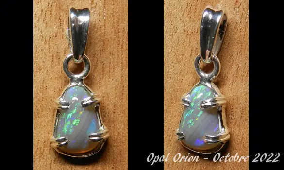 SILVER 925 PENDANT & AUSTRALIAN OPAL