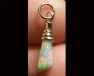 PENDENTIF OR 14K GF - OPALE CRISTAL