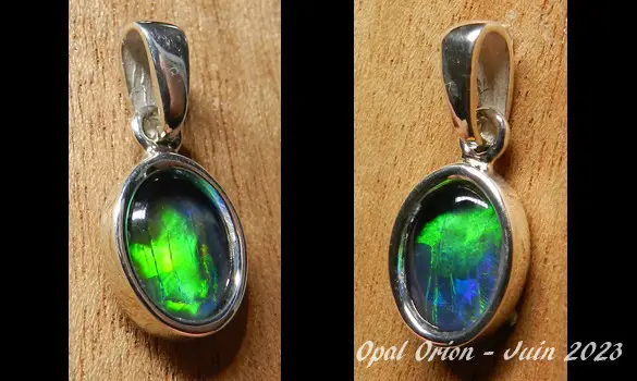 SILVER 925 PENDANT & TRIPLET OPAL