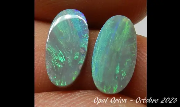 PAIRE OPALES PIERRES AUSTRALIE 3.40 CT