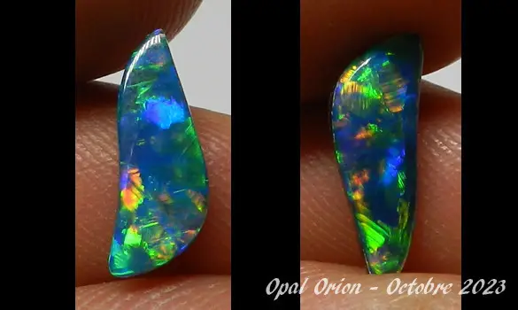 OPALE DOUBLET FOSSILE OPALISE