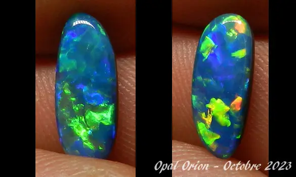 OPALE DOUBLET FOSSILE OPALISE