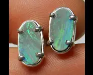 BOUCLES D'OREILLES OPALES AUSTRALIE
