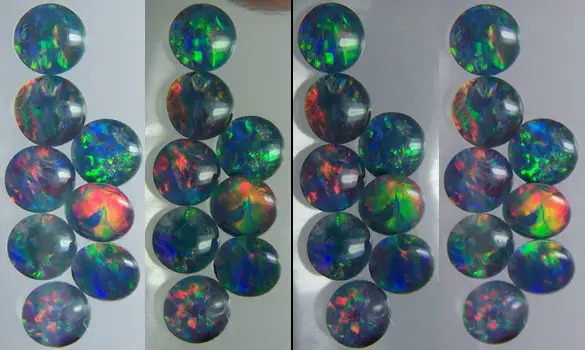 8 OPALS TRIPLET ROUND 5 mm