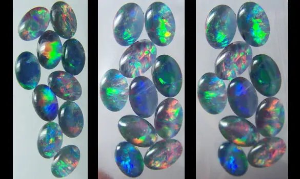 10 OPALS TRIPLET 6x4mm COOBER PEDY