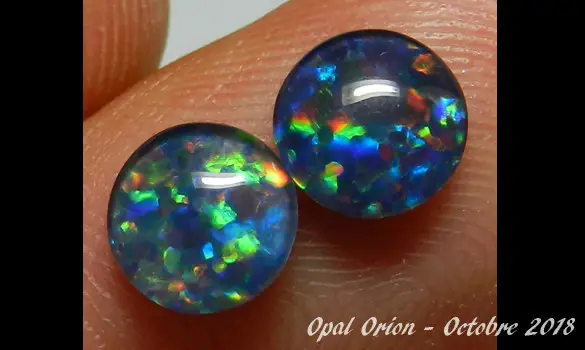 ROUND OPALS TRIPLET 7 mm AUSTRALIA