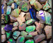 BLACK OPAL ROUGH 2500CT L.RIDGE