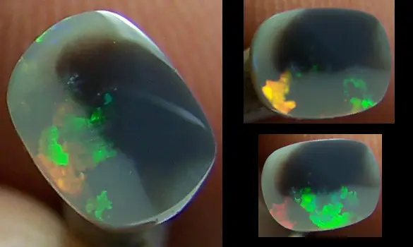 SOLID OPALE DARK 0.85 CT HARLEQUIN