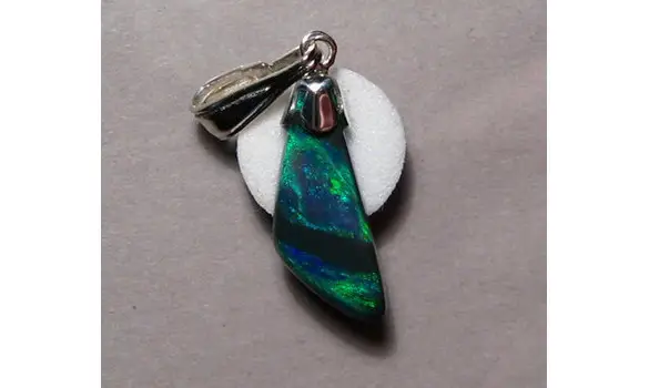 Sterling black opal pendant