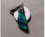 PENDENTIF ARGENT 925 - OPALE NOIRE