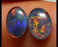 2 OPALES TRIPLET 8x6 mm PIERRE AUSTRALIE