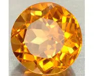CITRINE 1.38ct VVS Round Yellow Golde
