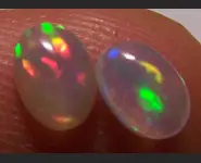 2 OVALS 6x4mm CRYSTAL OPAL WELO
