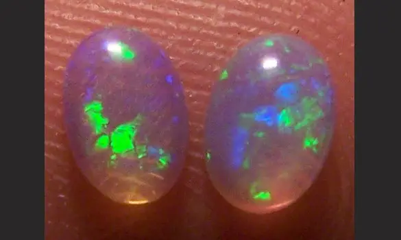 2 OPALES OVALES 6x4mm WELO