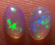 2 OVALS 6x4mm CRYSTAL OPAL WELO