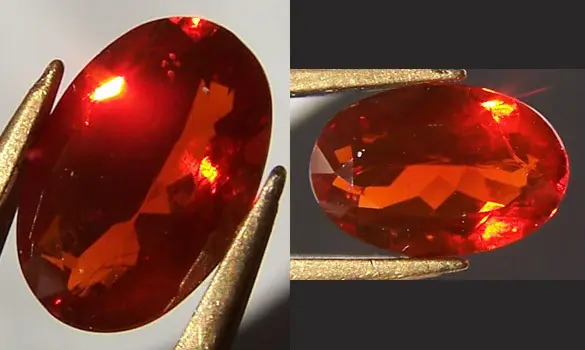 OPALE DE FEU FACETTEE 1.20 CT MEXIQUE