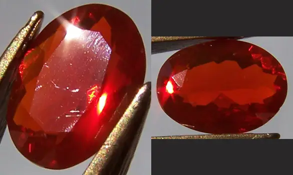 OPALE DE FEU FACETTEE 0.80 CT MEXIQUE
