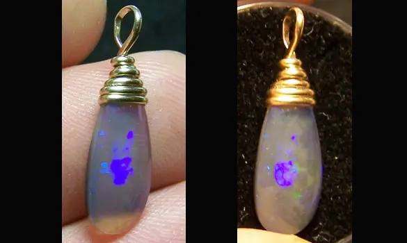 GOLD 14K GF - CRYSTAL OPAL PENDANT