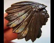 SCULPTURE CHEF INDIEN OPALE BOULDER